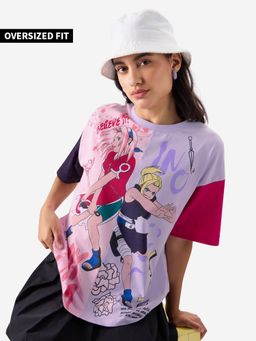 The Souled Store - Official Naruto Sakuro Women Oversized T-Shirt