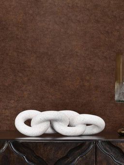 At Home by Nilkamal - Chain Polyresin Decorative Showpiece White