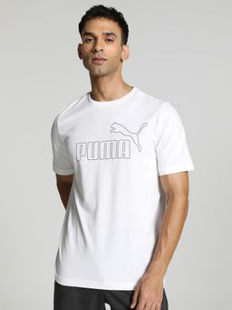 Puma - Ess Elevated Mens White T-Shirt