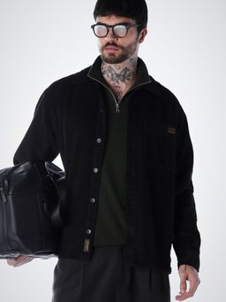 Jack & Jones - Men's Oversized Black Shirt