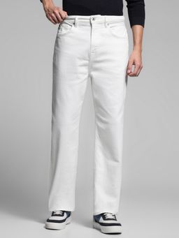 Jack & Jones - Men's Loose Fit White Jeans