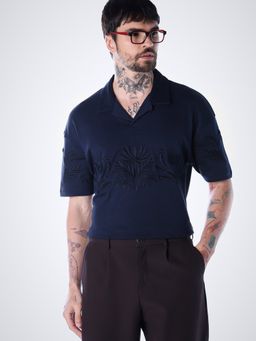 Jack & Jones - Men's Oversized Navy Blue T-Shirt