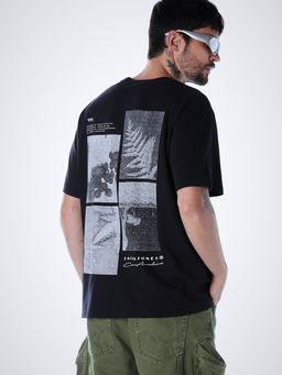 Jack & Jones - Men's Oversized Black T-Shirt