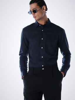 Jack & Jones - Men's Slim Fit Navy Blue Shirt