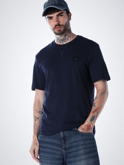 Jack & Jones - Men's Regular Fit Navy Blue T-Shirt