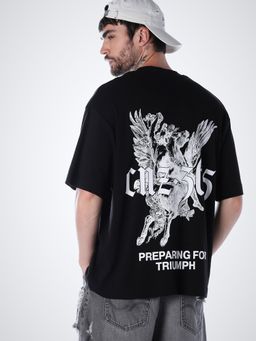 Jack & Jones - Men's Oversized Black T-Shirt