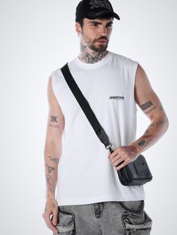 Jack & Jones - Men's Regular Fit White Tank T-Shirt
