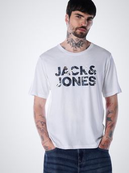 Jack & Jones - Men's Regular Fit White T-Shirt