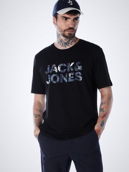 Jack & Jones - Men's Regular Fit Black T-Shirt