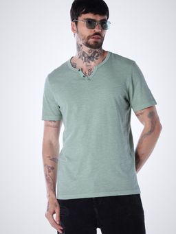 Jack & Jones - Men's Regular Fit Green T-Shirt