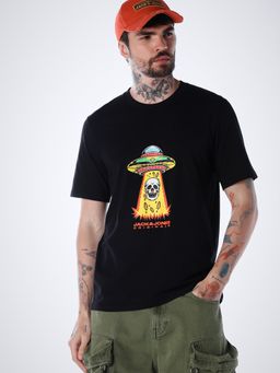 Jack & Jones - Men's Regular Fit Black T-Shirt