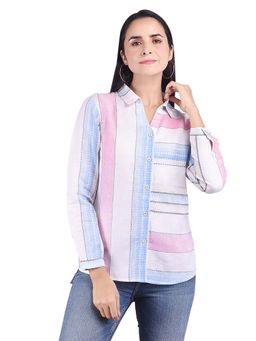 KAFTANIZE - Multi Color Ikat Print Cotton Shirt