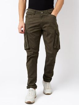 Spykar - Men Green Solid Cargo