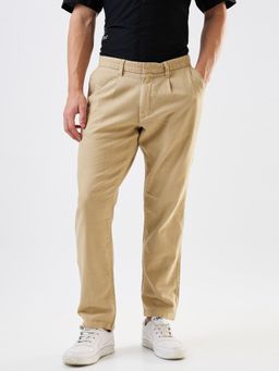 Spykar - Men Beige Solid Trouser