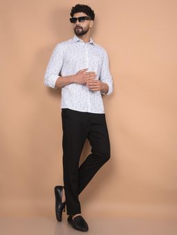 CRIMSOUNE CLUB - Men Black Solid Trouser