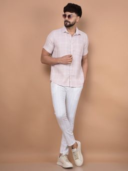 CRIMSOUNE CLUB - Men White Stripes Trouser