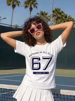 Don’t be basic - White Typography Half Sleeve Regular T-Shirt