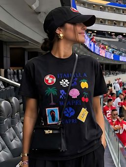 Don’t be basic - Black Graphic Half Sleeve Regular T-Shirt