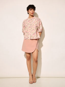 ONLY - Pink Short Puffed Sleeve Top