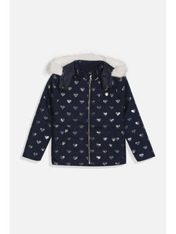 Allen Solly - Girls Navy Print Regular Fit Jacket