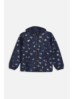 Allen Solly - Girls Navy Print Regular Fit Jacket