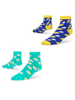 Dynamocks - Men and Women Ankle Length Socks - Free Size - Pack of 2 Pairs