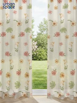 Urban Space - 35-40% Light Filtering Sheer Window Curtains - Mehek (Pack of 2)