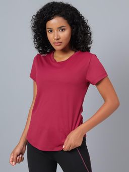 Dida - Maroon Stretchable Reflective Back T-Shirt