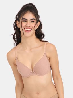 Zivame - Rosaline Push-Up Wired Medium Coverage Bra - Skin