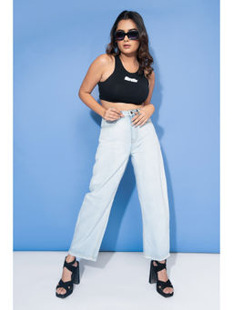 FREAKINS - Blue Iced Baggy Jeans