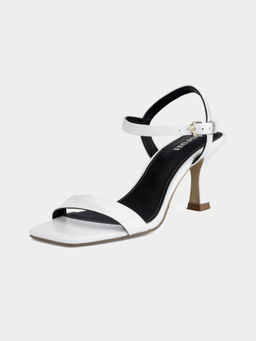 Oroh - White Aosta Heel Sandals