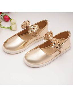 BOYZ N GALZ - Girls Gold Embellished Ballerina