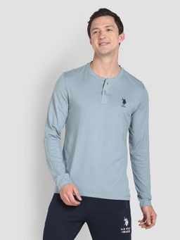 U.S. POLO ASSN. - Henley Neck Solid I694 Lounge T-Shirt