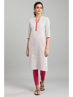 Aurelia - Off-White Yarn-Dyed Kurta