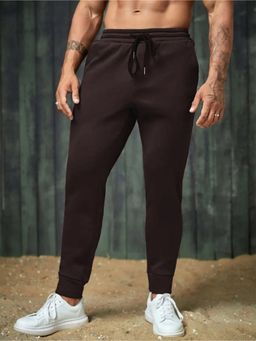 Nobero - Brown Regular Fit Mid Rise Joggers