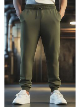 Nobero - Green Regular Fit Mid Rise Joggers