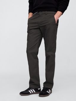 GAP - Black Straight Fit Twill Trousers