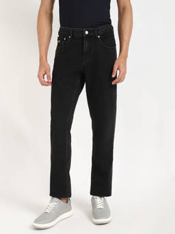 Tommy Hilfiger - Solid Black Slim Fit Mid Rise Jeans