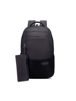 Lavie Sport - 37L Akron Backpack 19 inches Laptop Compatible Pencil Pouch |(Black/Grey) (Set of 2)