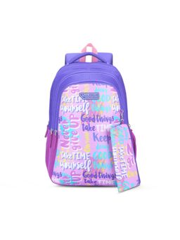 Lavie Sport - 36L Good vibes Backpack 19 inches Laptop Compatible Pencil Pouch (Pink)