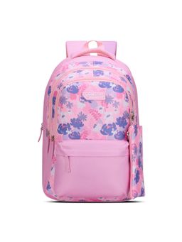 Lavie Sport - 36L Rockrose Backpack 19 inches Laptop Compatible Pencil Pouch |(Pink) (Set of 2)