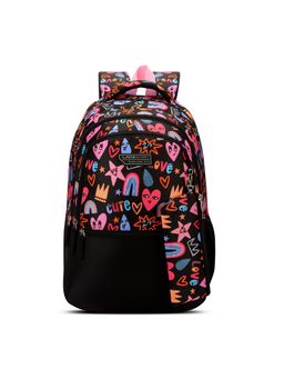 Lavie Sport - 36L Pop heart Backpack 19 inches Laptop Compatible Pencil Pouch |+/(Black) (Set of 2)