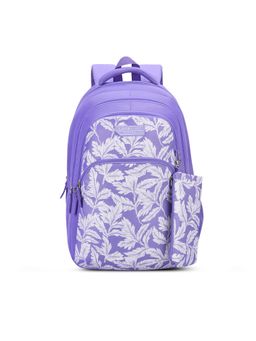 Lavie Sport - 36L Leaflet Backpack 19 inches Laptop Compatible Pencil Pouch |(Purple) (Set of 2)