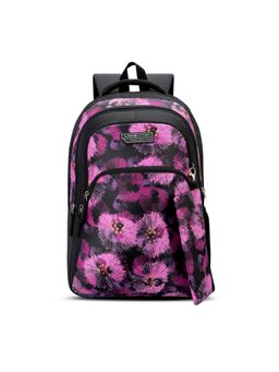 Lavie Sport - 36L Viola Backpack 19 inches Laptop Compatible Pencil Pouch |(Black) (Set of 2)