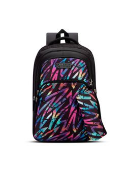 Lavie Sport - 36L Jazz art Backpack 19 inches Laptop Compatible Pencil Pouch |+/(Black) (Set of 2)