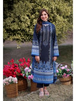 Gahan - Womens Viscose Rayon Straight Printed Kurta with Pant & Dupatta