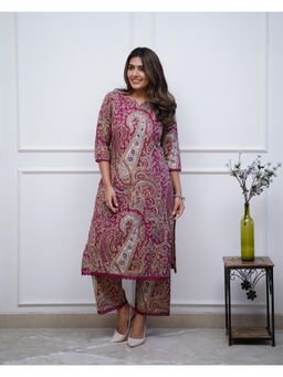Gahan - Womens Viscose Rayon Straight Printed Kurta with Pant