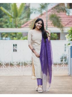 Gahan - Womens Viscose Rayon Straight Solid Kurta with Pant & Dupatta