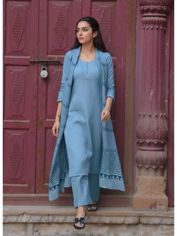 Gahan - Womens Viscose Rayon Straight Solid Kurta with Pant & Dupatta