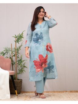Gahan - Womens Viscose Rayon Straight Printed Kurta with Pant